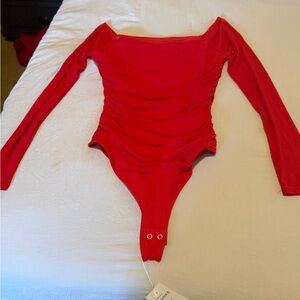 Red Long Sleeve One Piece